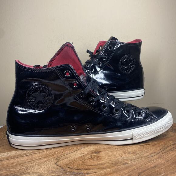 Converse Other - Converse Chuck Taylor All Star Mens Black Size 12 Patent Leather High Top Shoes